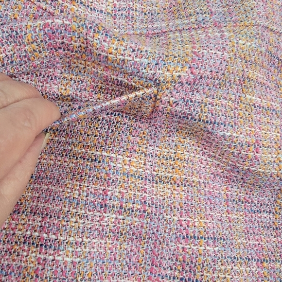 LOFT Pink Tweed Skirt Women's Size 4 Classic Career Spring Easter - Picture 5 of 12